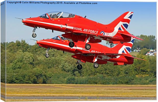  The Red Arrows RIAT 2015 17 Canvas Print by Colin Williams Photography