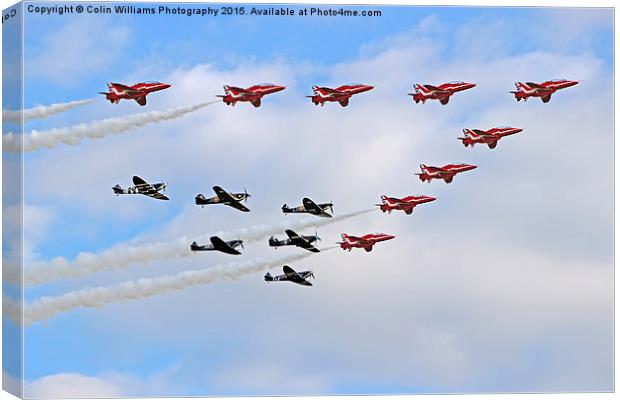  Battle of Britain Flypast Duxford Canvas Print by Colin Williams Photography