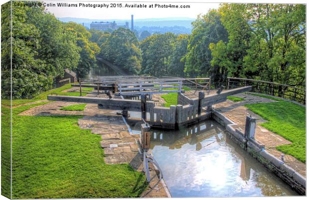  Bingley Five Rise Locks Yorkshire 1 Canvas Print by Colin Williams Photography