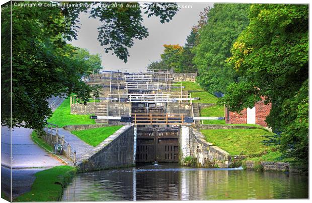  Bingley Five Rise Locks Yorkshire 2 Canvas Print by Colin Williams Photography