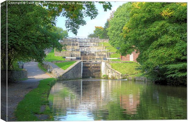  Bingley Five Rise Locks Yorkshire 3 Canvas Print by Colin Williams Photography