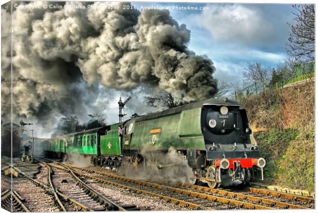 West Country Class Wadebridge Departs Canvas Print by Colin Williams Photography