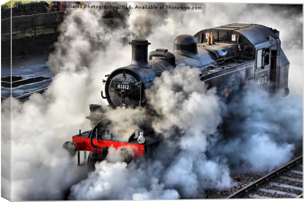 41312 Raises Steam 1 Canvas Print by Colin Williams Photography