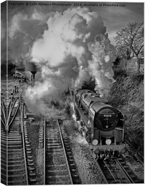 The Train Departing 3 BW Canvas Print by Colin Williams Photography