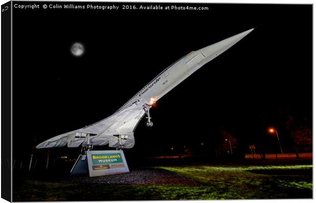 Floodlit Concorde 1 Canvas Print by Colin Williams Photography