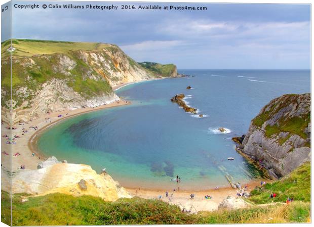 Man O War Bay Lulworth Cove Canvas Print by Colin Williams Photography