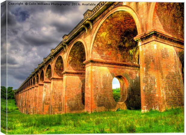 Balcombe Viaduct Pierced Piers 3 Canvas Print by Colin Williams Photography