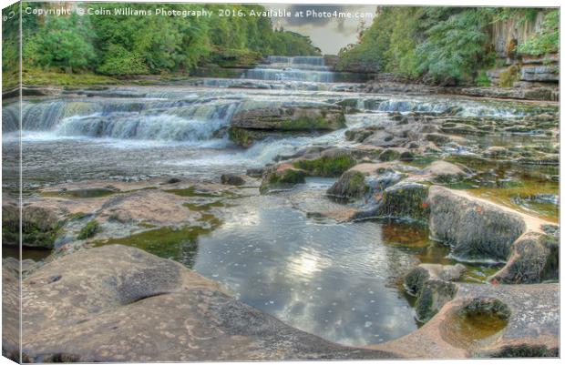 Evening Light Lower Falls Aysgarth - Yorkshire Canvas Print by Colin Williams Photography