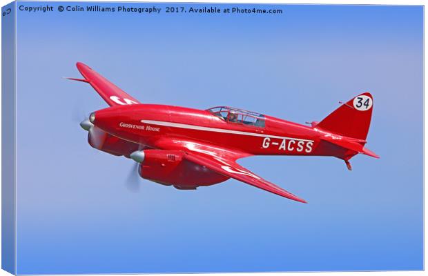 The Shuttleworth DH88 COMET -1 Canvas Print by Colin Williams Photography
