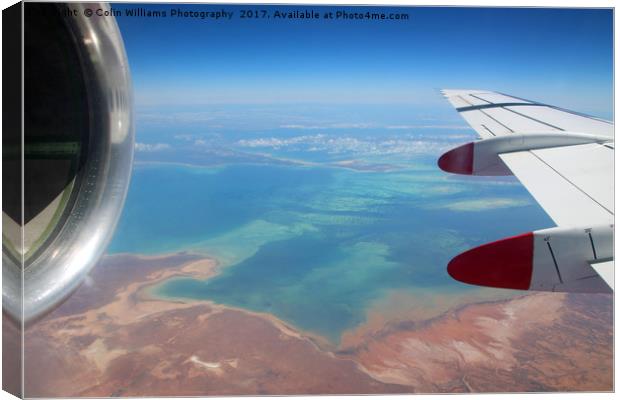 Shark Bay From the Air Canvas Print by Colin Williams Photography