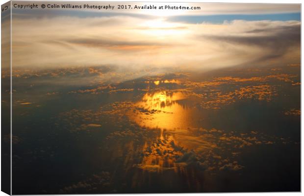 Sunset  at 32000 feet  Canvas Print by Colin Williams Photography