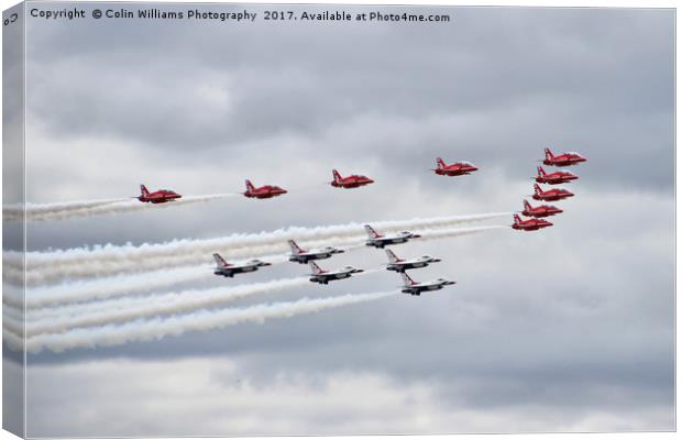 Red Arrows and Thunderbirds Canvas Print by Colin Williams Photography