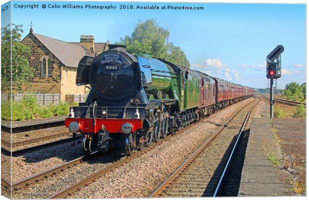 The Flying Scotsman At Church Fenton 2 Canvas Print by Colin Williams Photography