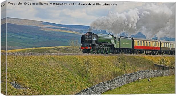 Tornado 60163 and Pen-y-Ghent Yorkshire - 2 Canvas Print by Colin Williams Photography