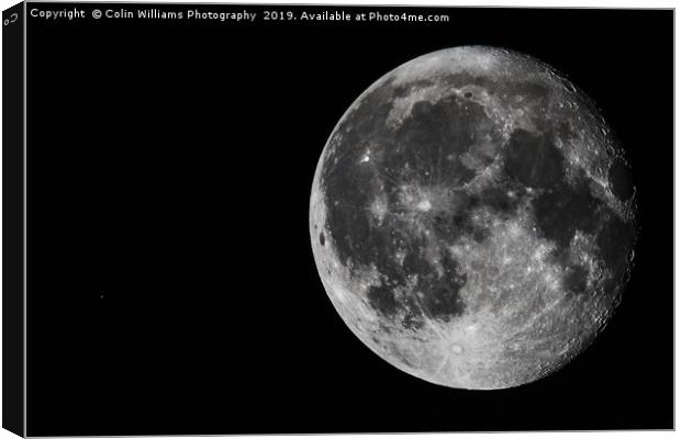 The Moon And Jupiter Canvas Print by Colin Williams Photography