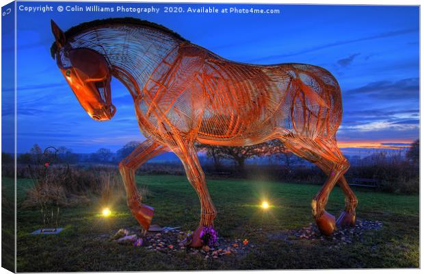 The Featherstone War Horse - 3 Canvas Print by Colin Williams Photography
