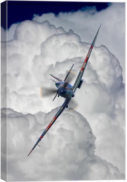 Spitfire in the Clouds 3 Canvas Print by Colin Williams Photography