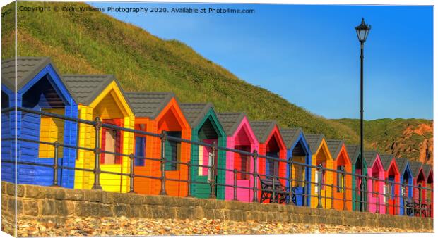 Beach huts at Saltburn-by-the-Sea 3 Canvas Print by Colin Williams Photography