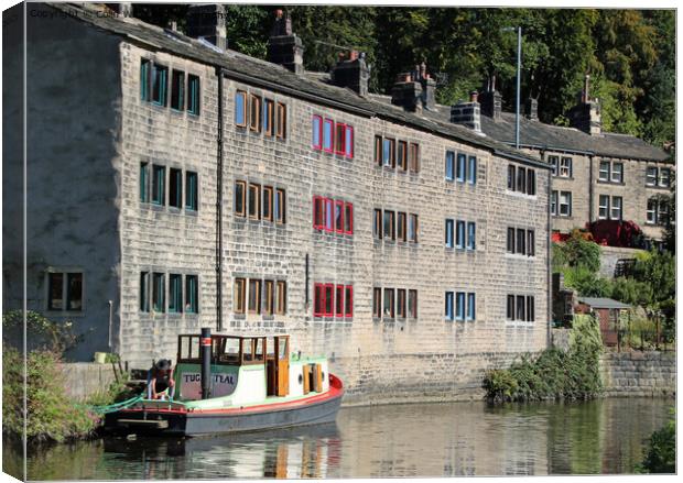 Hebden Bridge  And The Rochdale Canal 2 Canvas Print by Colin Williams Photography
