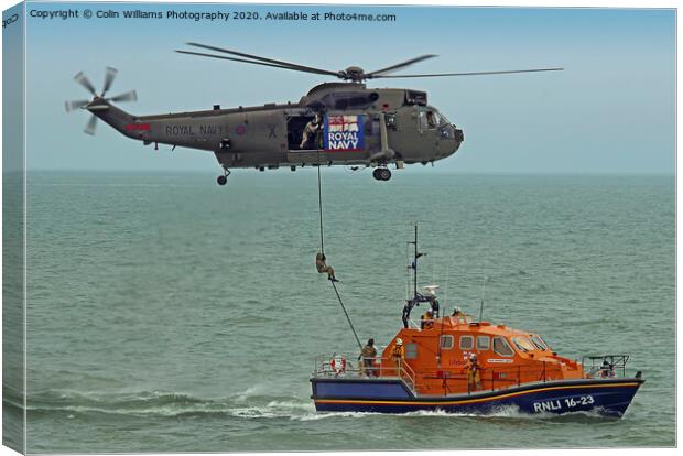 Air Sea Rescue Eastbourne  Canvas Print by Colin Williams Photography