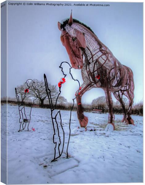 The Featherstone War Horse - 4 Canvas Print by Colin Williams Photography
