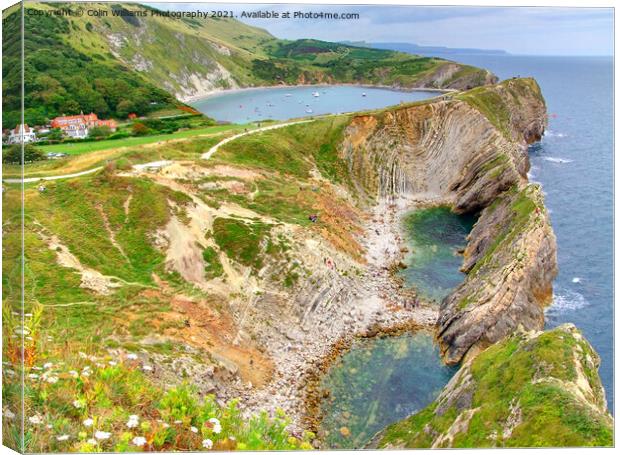 Stair Hole and Lulworth Cove 1 Canvas Print by Colin Williams Photography