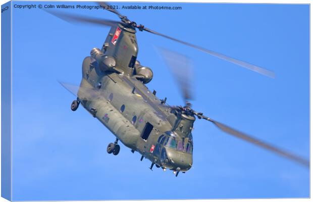 Chinook RAF 100 At Cosford Airshow 2018 Canvas Print by Colin Williams Photography
