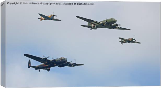 The Battle Of Britain Memorial Flight At Cosford Airshow 2018 Canvas Print by Colin Williams Photography