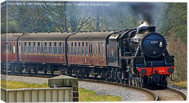 45212 Black 5 Steam Engine Canvas Print by Colin Williams Photography