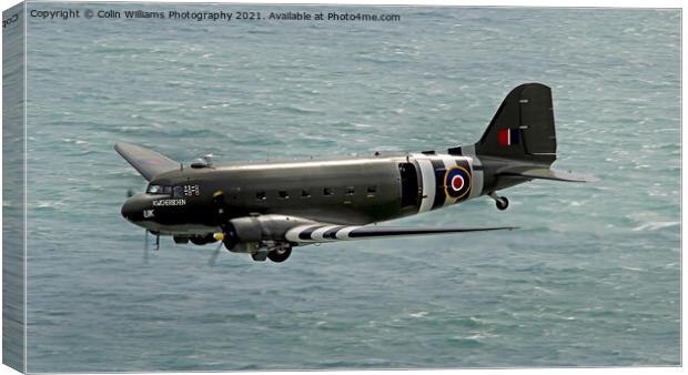 The BBMF  Dakota DC3 At Beachy Head 2 Canvas Print by Colin Williams Photography