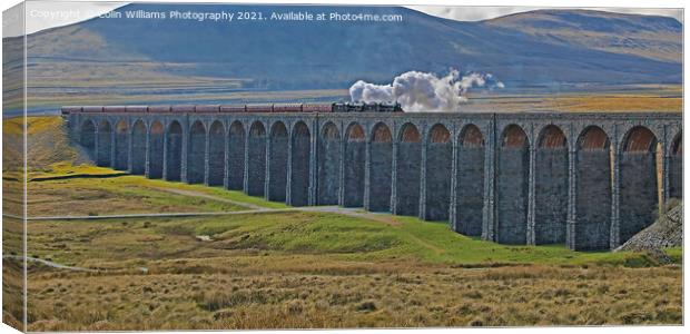 Steam Over The Ribblhead Viaduct - 1 Canvas Print by Colin Williams Photography