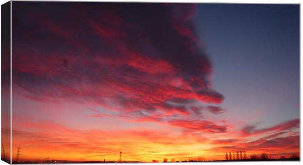 Red Sky in the morning Canvas Print by Kevin Smith