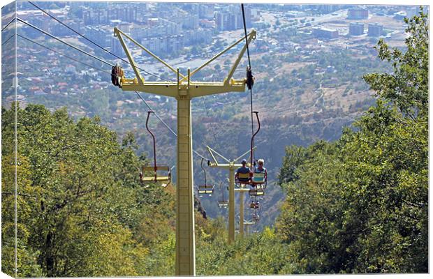 View of Sliven from Chair Lift Canvas Print by Tony Murtagh