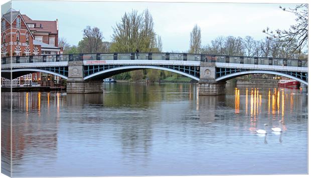 Eton Bridge at Dusk Canvas Print by Tony Murtagh