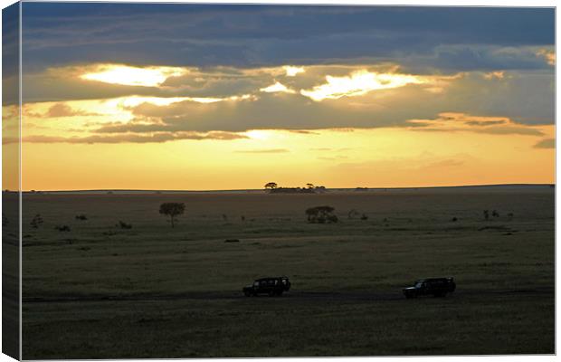 Sun rising over Serengeti Canvas Print by Tony Murtagh