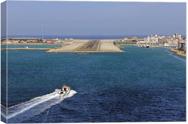 Gibraltar International Airport Canvas Print by Tony Murtagh