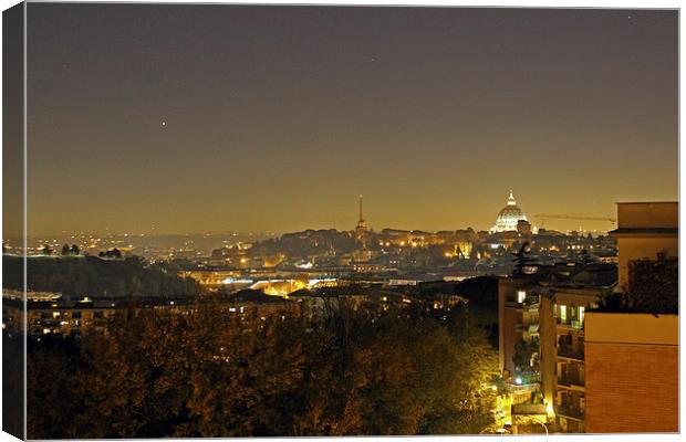 Stars over the Vatican City Canvas Print by Tony Murtagh