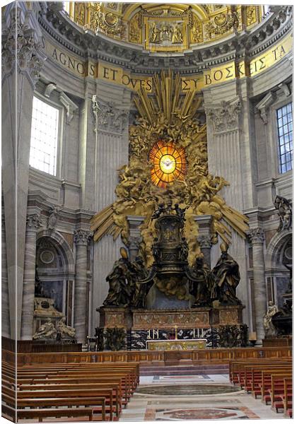 St Peters Basilica Apse Canvas Print by Tony Murtagh