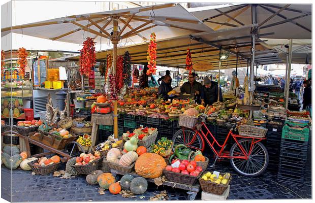 Fruit and Vegetable Market Canvas Print by Tony Murtagh