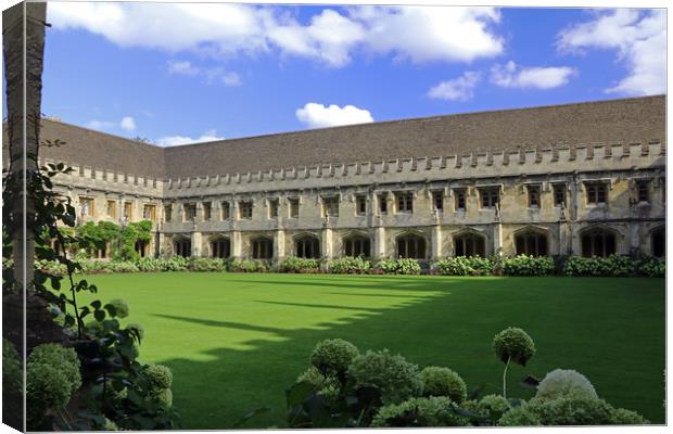 Magdalen College Cloisters Canvas Print by Tony Murtagh