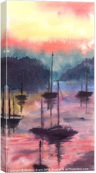 Purple Harbour Canvas Print by Westley Grant