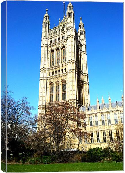 Westminster Palace Canvas Print by Westley Grant