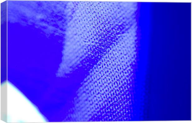 BLUE HALFTONE abstract photograph texture in brigh Canvas Print by Andy Smy