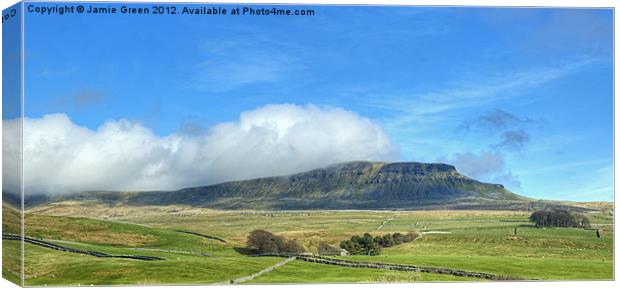Pen-y-ghent Canvas Print by Jamie Green