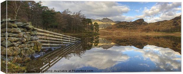 Blea Tarn In December Canvas Print by Jamie Green