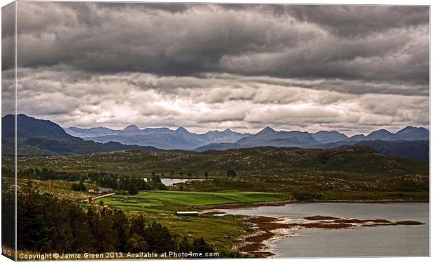 Torridon Skyline Canvas Print by Jamie Green