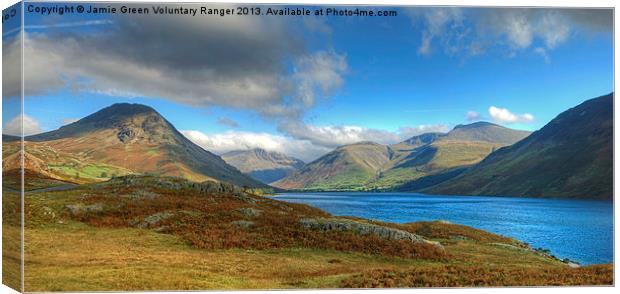 Wastwater Panorama Canvas Print by Jamie Green
