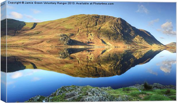 Mellbreak and Crummock Water Canvas Print by Jamie Green