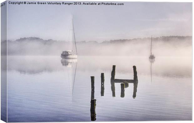 Mystical Yachts Canvas Print by Jamie Green