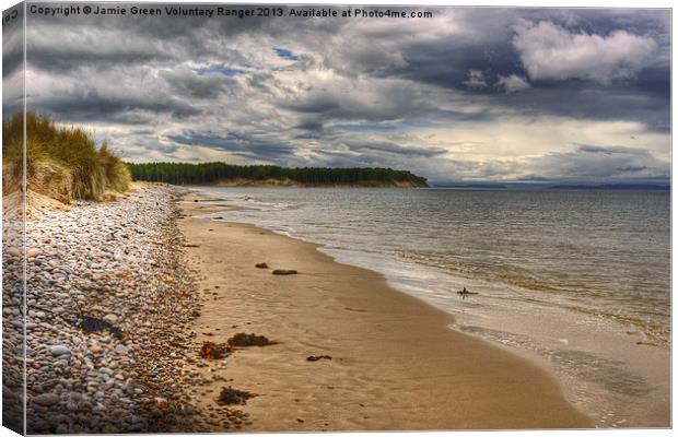 The Moray Firth At Findhorn Canvas Print by Jamie Green